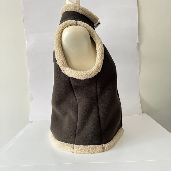 Rare Vintage 90s, R&R Faux Suede Sherpa Vest- Size M - Picture 12 of 15